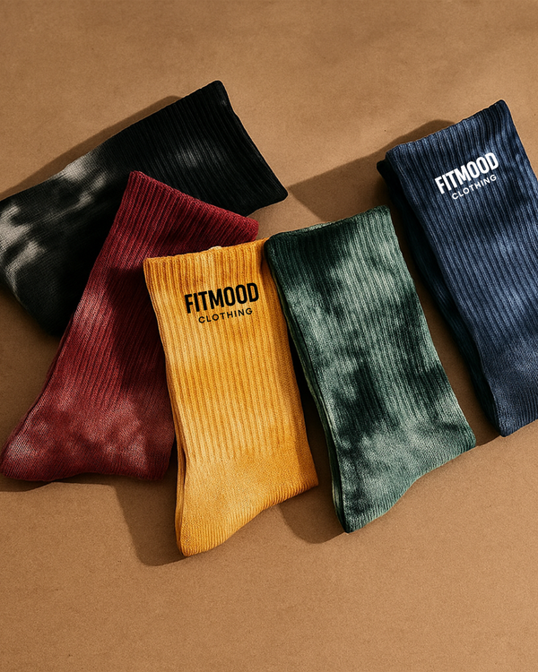 FitMood Tie-Dye Crew Socks