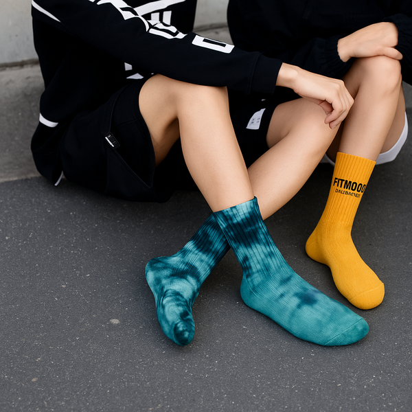 FitMood Tie-Dye Crew Socks